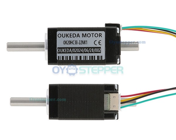 Oukeda Hollow Shaft Nema 8 Stepper Motor Bipolar 1.8 Deg 3.13Ncm 0.6A 5.4V 2 Phase Dual Shaft